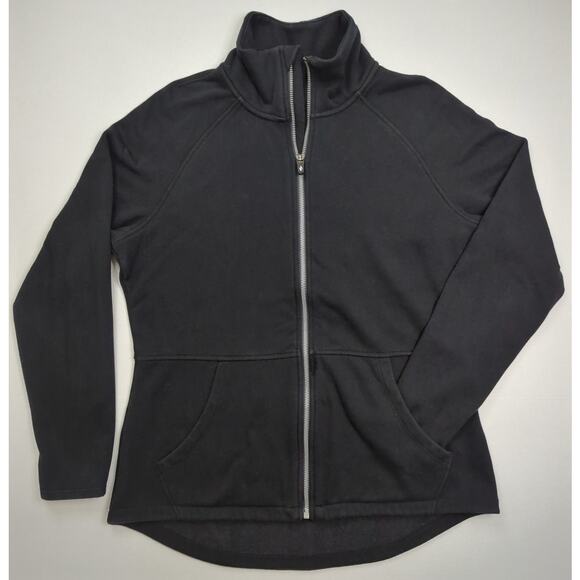 SKECHERS Black Full Zip Athletic Sweatshirt Jacket High Neck Women's size L - Picture 1 of 8